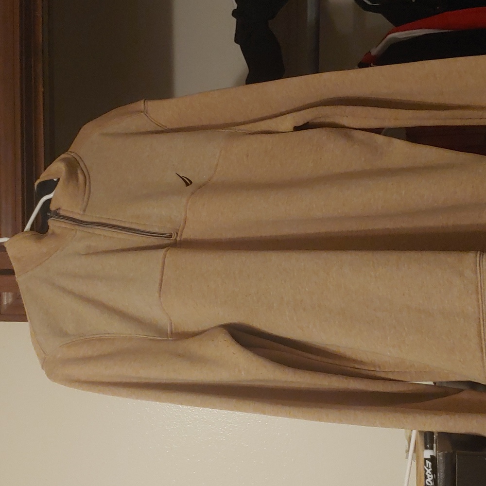 Tan Quarter-Zip Pullover Nautical